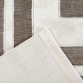 Dywan 200x290 Aura 10 Geometryczny Pasy Nowoczesny biały / brązowy 