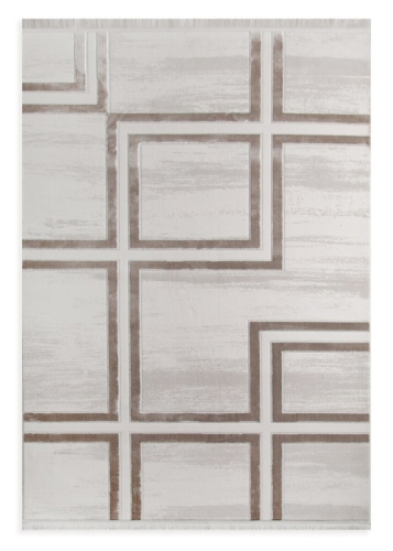 Dywan 160x230 Aura 12 Geometryczny Nowoczesny beżowy / kremowy  