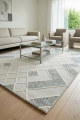 Dywan 60x100 Crystal 5 Abstrakcyjny Nowoczesny kremowy / niebieski   