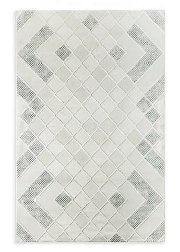 Dywan 160x230 Crystal 5 Abstrakcyjny Nowoczesny kremowy / niebieski   