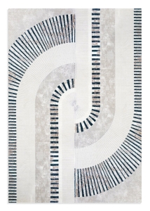 Dywan 160x230 Crystal 3 Geometryczny Nowoczesny niebieski / kremowy