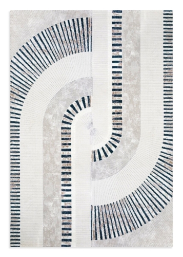 Dywan 160x230 Crystal 3 Geometryczny Nowoczesny niebieski / kremowy (1)