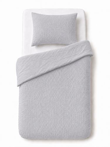 Pościel Niemowlęca Muślinowa 90x120 Szara Grey BAWEŁNA Premium 