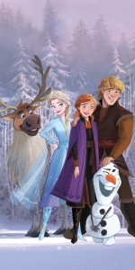 Ręcznik Plażowy Kąpielowy 70x140 Frozen Kraina Lodów Elsa i Anna