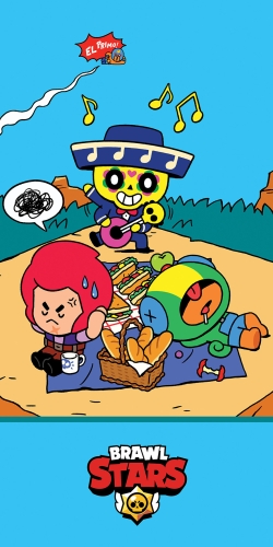 Ręcznik kąpielowy 70x140 BRAWL STARS BAWEŁNA      