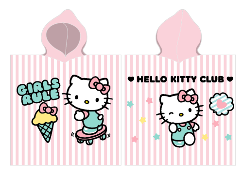  Ponczo z kapturem 55x110 Hello Kitty Kotek Ręcznik  