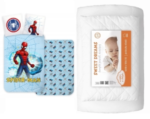 Komplet do łóżeczka 100x135 Kołdra + Pościel  Spiderman Dziecięcy 