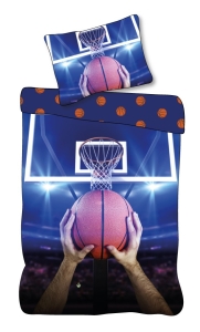 Pościel młodzieżowa 140x200 Basketball Koszykówka Piłka