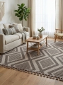 Dywan 50x80 Linea 4 Boho Brązowy, Jasnobeżowy