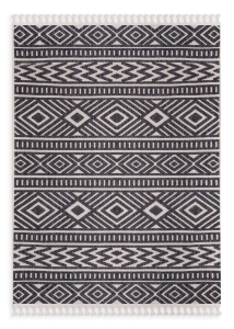 Dywan 80x150 Linea 1 Boho Ciemnoszary Kremowy 