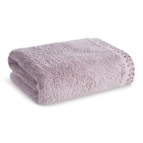 Ręcznik 30x50 Elora pudrowy w listki Premium bawełna 500g 