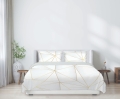 Pościel Satyna Bawełniana PRESTIGE 160x200 Geometryczna na jasnym tle 