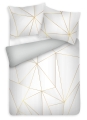 Pościel Satyna Bawełniana PRESTIGE 220x200 Geometryczna na jasnym tle  