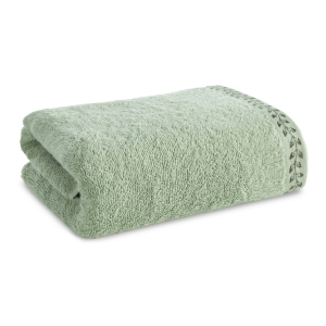 Ręcznik 70x140 Elora miętowy w listki Premium bawełna 500g   