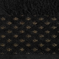Ręcznik 50x90 Luiza czarny / złoty Premium bawełna 500g 