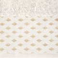 Ręcznik 70x140 Luiza kremowy / złoty Premium bawełna 500g   