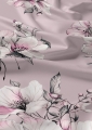 Pościel Bawełniana 140x200cm Kwiaty Różowa pudrowa