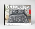 Pościel Bawełniana 140x200cm Kwiaty jasne na grafitowym tle 