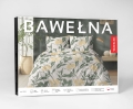 Pościel Bawełniana 160x200cm Kwiaty zielone na beżowym tle