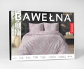 Pościel Bawełniana 160x200cm Kwiaty  na pudrowym tle 