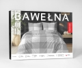 Pościel Bawełna 220x200 Kratka Popielata Szara   