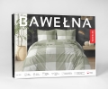 Pościel Bawełna 220x200 Kratka Zielona   