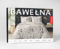 Pościel Bawełniana 220x200cm Kwiaty na beżowym tle    