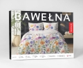 Pościel Bawełniana 220x200cm Kwiaty kolorowe na jasnym tle kwietna łąka    