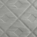 Narzuta dekoracyjna 170x210 Srebrna welwetowa geometryczne pikowanie   