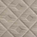 Narzuta dekoracyjna 200x220 Beżowa welwetowa geometryczne pikowanie   