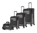 Zestaw walizek TRAVELITE VIA szary czarny L/M/S +TORBA  