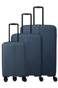 Komplet  walizek 3cz. Travelite L/M/S-slim Air Stripe Granatowy Premium   