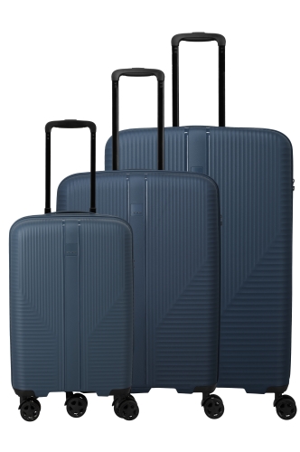 Komplet  walizek 3cz. Travelite L/M/S-slim Air Stripe Granatowy Premium   