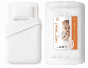 Komplet Niemowlęcy 100x135 Pościel Muślinowa biała + Kołderka 100x135 BAWEŁNA Premium