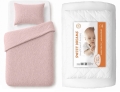 Komplet Niemowlęcy 100x135 Pościel Muślinowa różowa + Kołderka 100x135 BAWEŁNA Premium