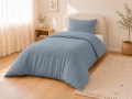Komplet Niemowlęcy 100x135 Pościel Muślinowa niebieska + Kołderka 100x135 BAWEŁNA Premium 