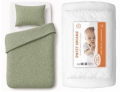Komplet Niemowlęcy 90x120 Pościel Muślinowa miętowa + Kołderka 90x120 BAWEŁNA Premium 