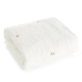 Ręcznik 50x90 Bloom haftowany biały Premium bawełna 500gr  