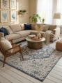 Dywan 120x170 Elba 2 Ornament niebieski / kremowy 