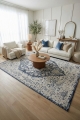 Dywan 160x230 Elba 2 Ornament niebieski / kremowy  