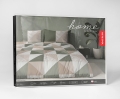 Pościel Satynowa 140x200 Geometryczna Zielona / Beżowa