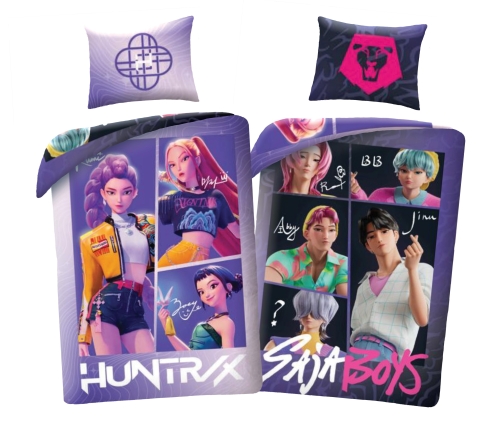 Pościel Młodzieżowa 140x200 Demon Hunters K-Pop HIT 