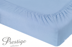 Prześcieradło Jersey z gumką 180x200 Błękit Prestige Collection 160 g/m2