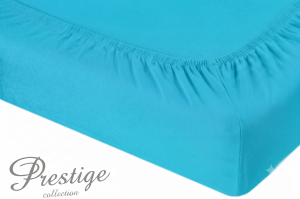 Prześcieradło Jersey z gumką 180x200 Turkusowe Prestige Collection 160 g/m2