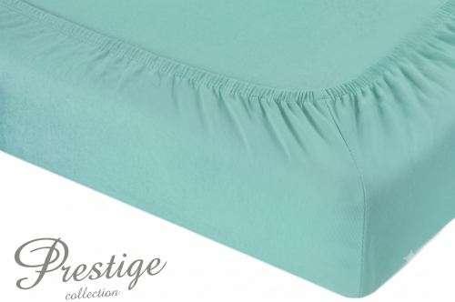 Prześcieradło Jersey z gumką 90x200 Miętowe Prestige Collection 160 g/m2 