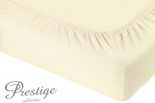 Prześcieradło Jersey z gumką 60x120 Kremowe Prestige Collection 160 g/m2