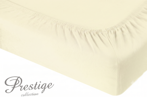 Prześcieradło Jersey z gumką 220x200 Kremowe Prestige Collection 160 g/m2
