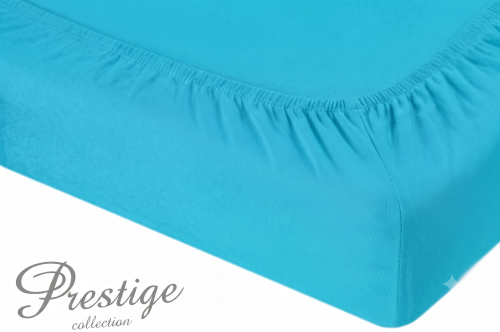 Prześcieradło Jersey z gumką 120x200 Turkusowe Prestige Collection 160 g/m2