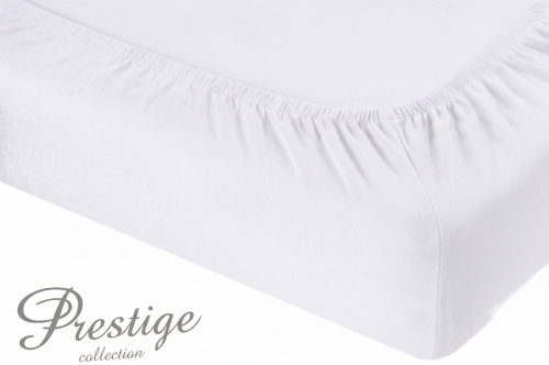 Prześcieradło Jersey z gumką 60x120 Białe Prestige Collection 160 g/m2