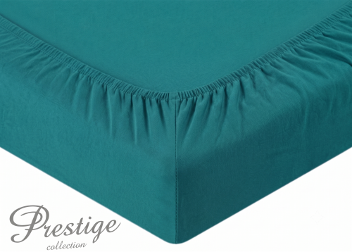 Prześcieradło Jersey z gumką 160x200 Ciemny Turkus Prestige Collection 160 g/m2  